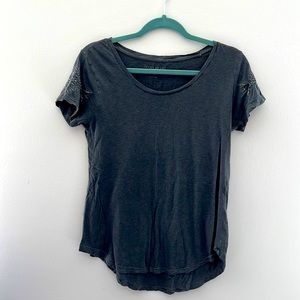 🌈Lucky Brand grey distressed tee